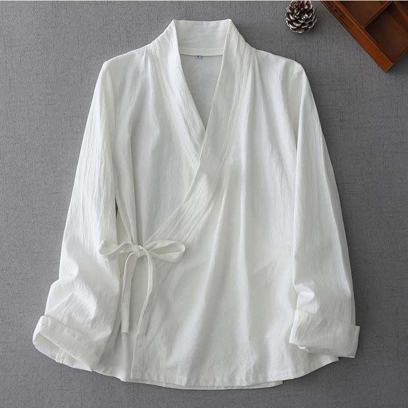 Summer Clothing Wraps - Chinese stijl dames wikkelkimono shirt blouse