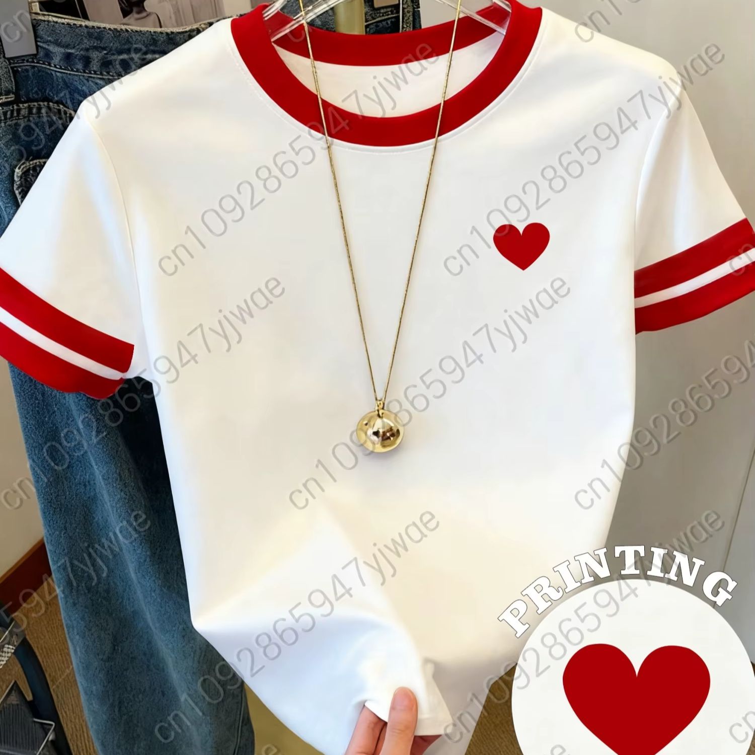 Summer Days Clothing - Dames T-shirt met korte mouwen, Valentijnsdag