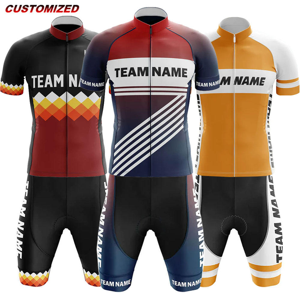 Summer Clothing Names - Aangepaste teamnaam (4) Heren wielertruisets met