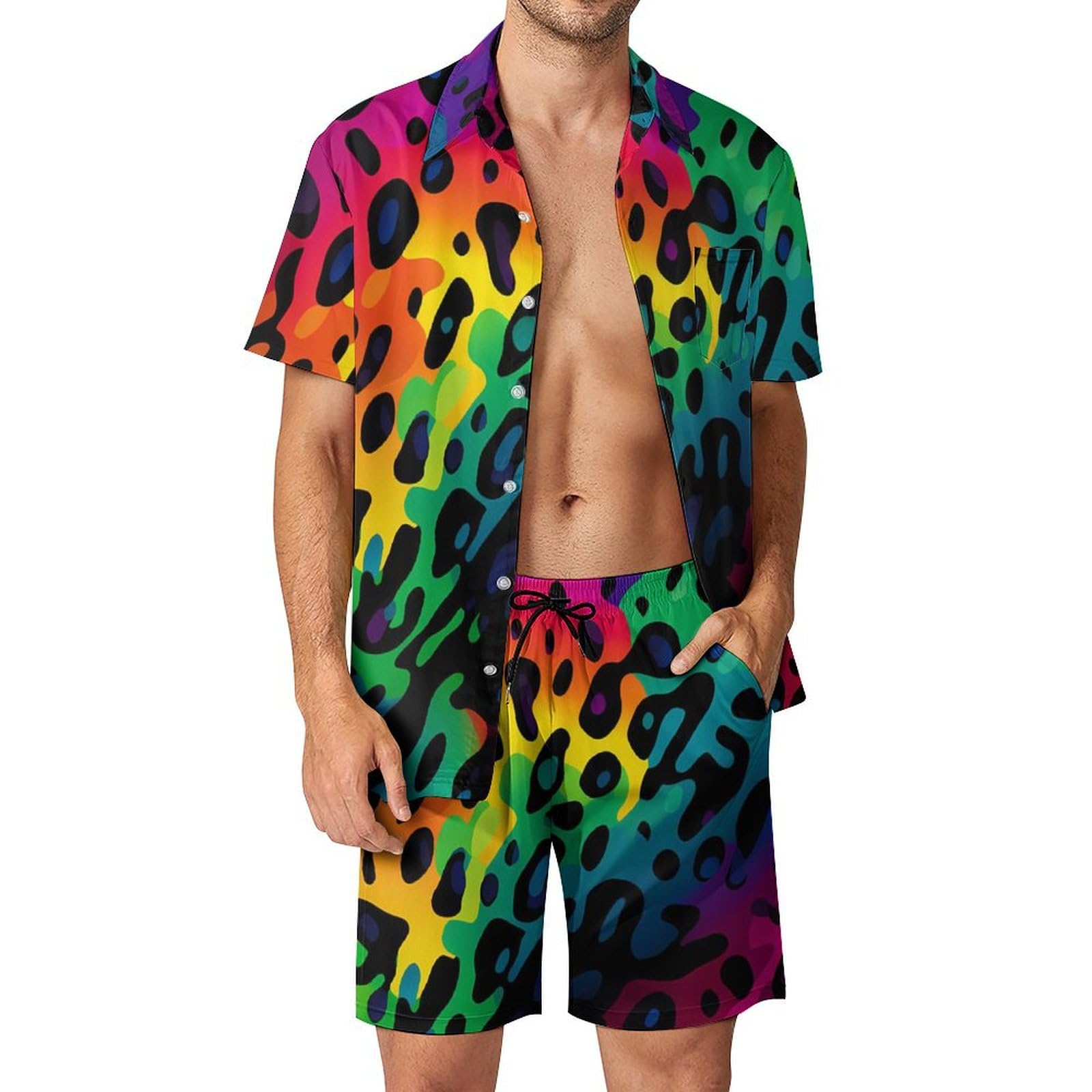 Summer Clothing Sets - Zomer onregelmatige geometrische 3D print heren