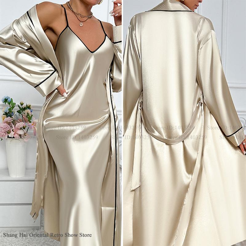 Summer Nights Clothing - Sexy Lange Twinset Gewaad Set Chemise
