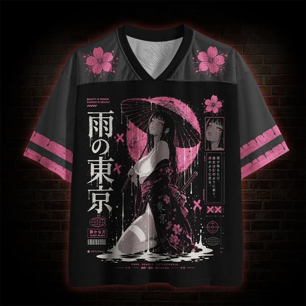 Summer Nights Clothing - Harajuku Rainy Night Tokyo 3D-print sport