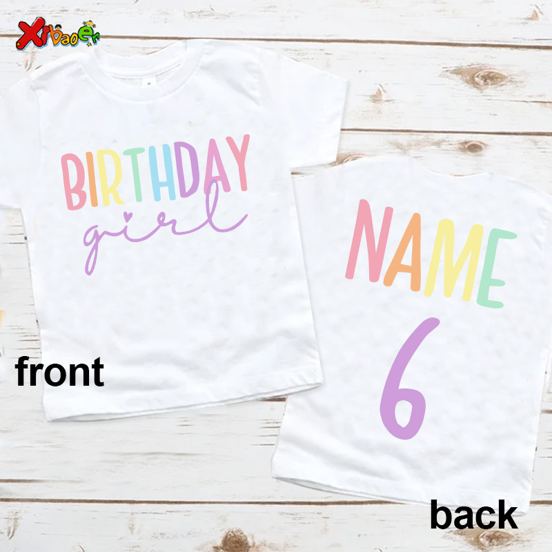 Summer Clothing Names - Verjaardag meisje T-shirt feestoutfits voor kinderen