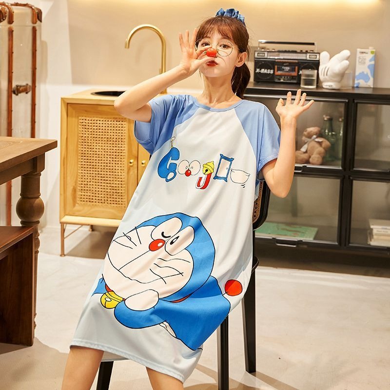 Doraemon schattig nachthemd vo - Summer Nights Clothing recensie en prijs