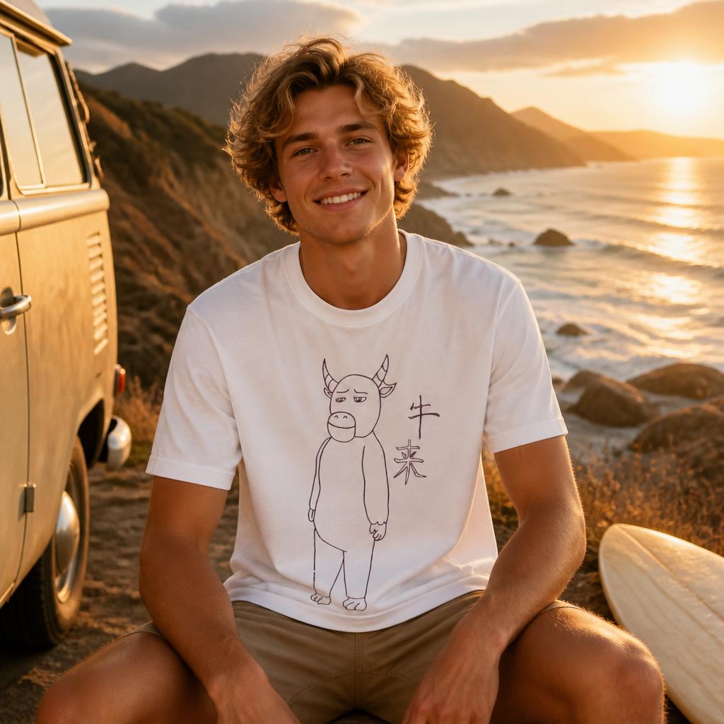 Niu Lai Drawing Heren T-Shirt  - Summer Clothing Drawing recensie en prijs